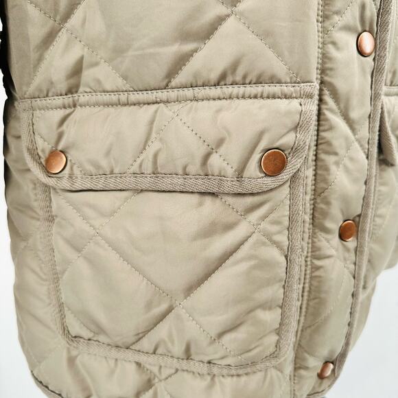 Altar’d State Jacket Fleece Lined Women’s Small Fleece Puffer Coat Green Zip-Up - Picture 9 of 12